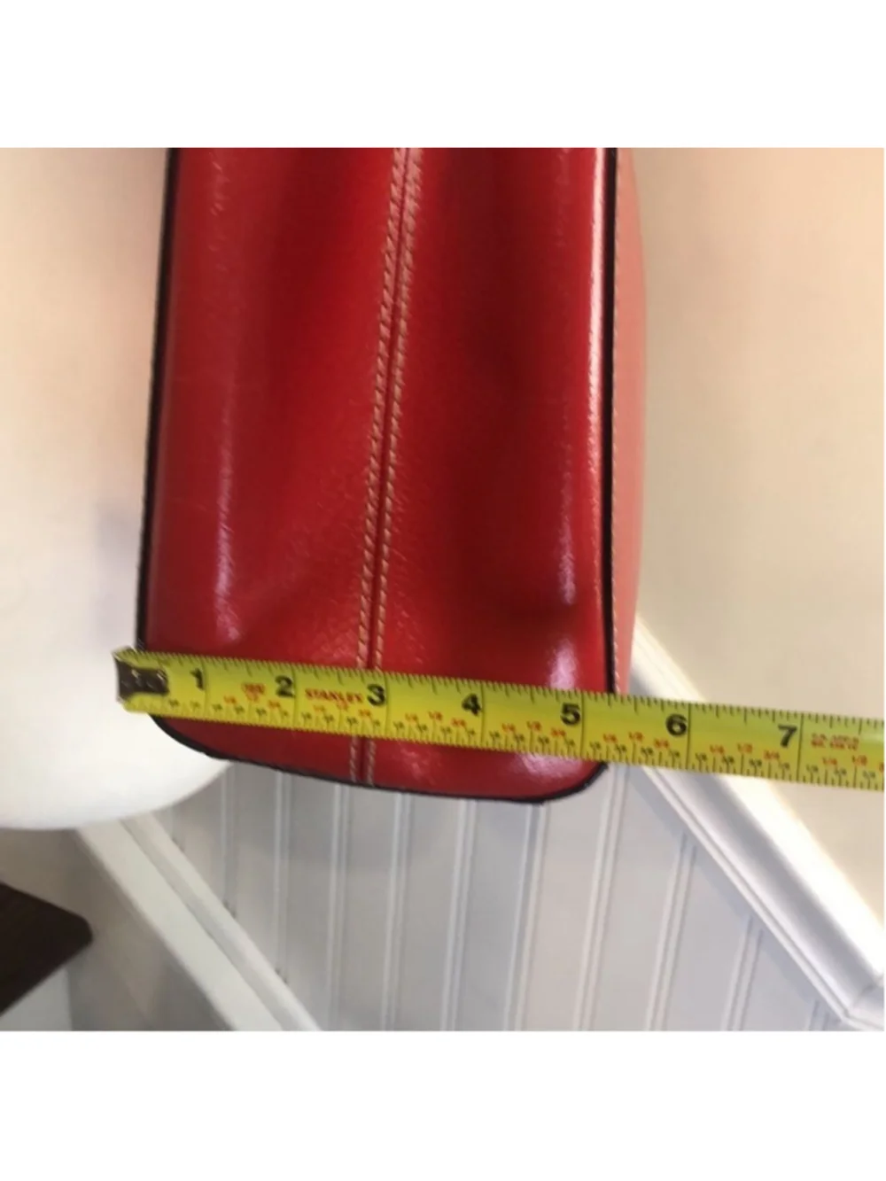 KATE SPADE Large Red Leather Tote Briefcase Shoulder Bag with Three Sections